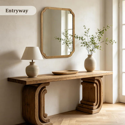 WallBeyond Full Length Mirror Wall Mounted 65"x22", Rustic Wooden Frame Floor Mirror, Large Full Body Mirror for Bedroom, Leaning or Hanging Against Wall, Natural