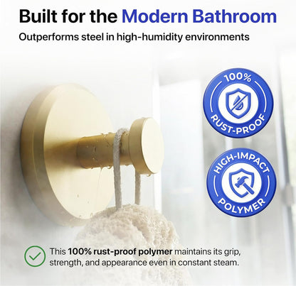 HOME SO Suction Cup Hooks for Shower & Bathroom Towel Holder 2-Pack – Suction Cups Hooks for Hanging Towels, Robes, & Coats - Tiles, Glass Door or Mirror – Shower Hooks & Towel Hooks Organizer - Black