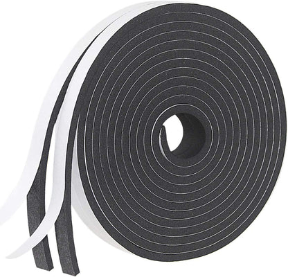 Weather Stripping Door Seal Strip for Doors and Windows, 1In x 1/8In x 33Ft x 2 Roll Foam Insulation Tape Self Adhesive,Sound Proof,Weatherstrip,Pipe Cooling, Air Conditioning Seal Strip - Colors B