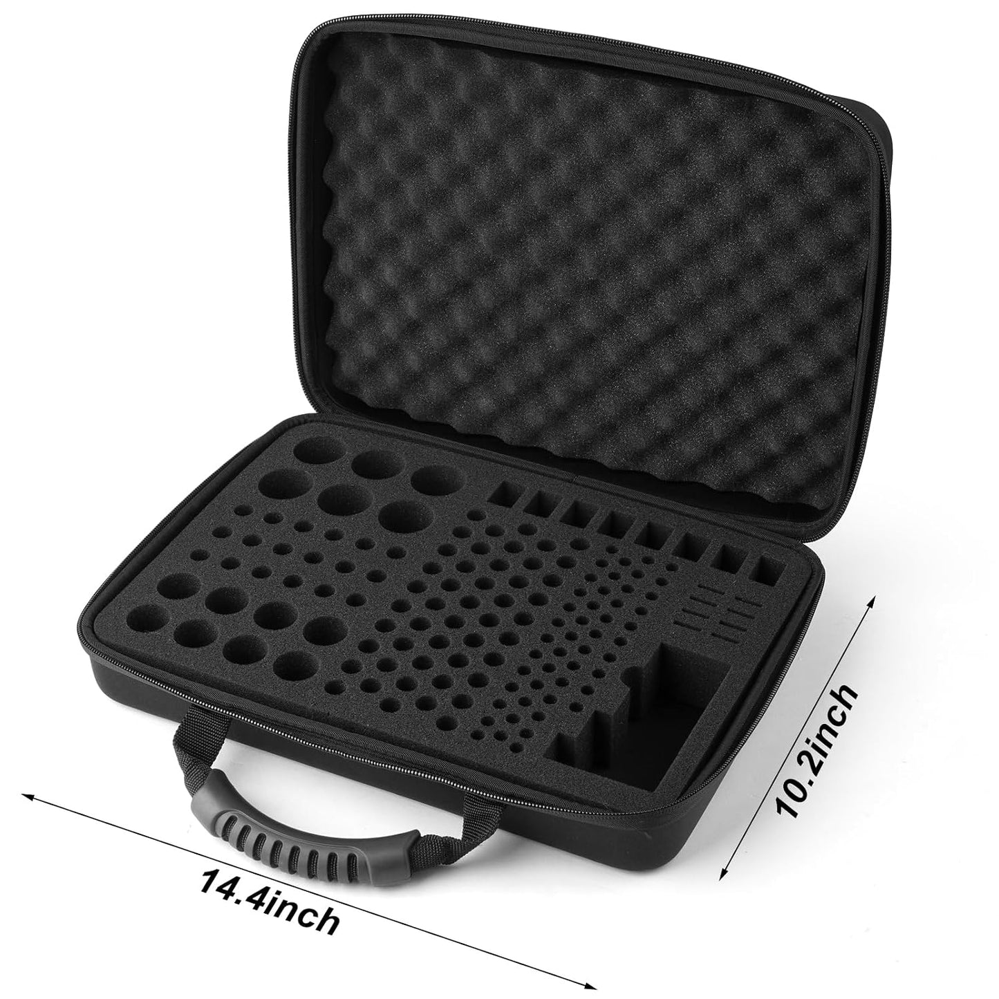 Arkeiliy Battery Organizer, Battery Organizer Storage Case with Tester BT-168, Waterproof Battery Holder Box Holds, Battery Case Organizer 60+ AA AAA C D 9V Batteries (Batteries are Not Included)