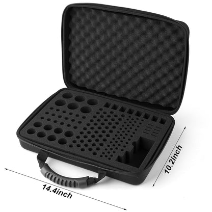 Arkeiliy Battery Organizer, Battery Organizer Storage Case with Tester BT-168, Waterproof Battery Holder Box Holds, Battery Case Organizer 60+ AA AAA C D 9V Batteries (Batteries are Not Included)