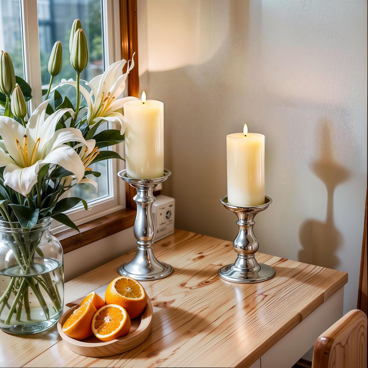 Homemory White Flameless Candles Battery Operated with Remote Timer, 3x3 Real Wax LED Pillar Candle for Home Fireplace Bedroom Living Room Party, Set of 3