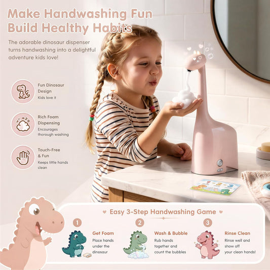 Automatic Foaming Soap Dispenser,10oz/300ml Touchless Smart Dispenser,Rechargeable Electric with 3-Level Adjustable Foam,IPX5 Waterproof for Bathroom Kitchen,White