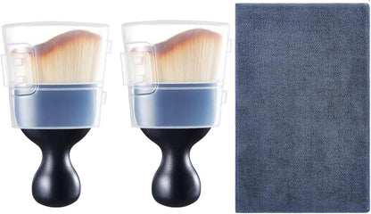 Car Interior and Exterior Soft bristles Detail dust Brush Interior dusting Brush Dashboard Cleaning Brush Home Office dusting Tools+ Double-Sided Suede Cleaning Towel+ Cleaning Cream
