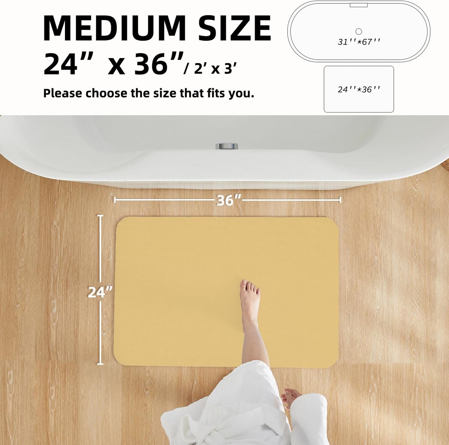 TYUU Bath Mat, Bathroom Rugs Non Slip Washable Thin Absorbent Quick Dry Bath Mat Fits Under Door Bathroom Floor Mat Perfect for Bath, Shower, or Sink 16"x24" Dark Grey