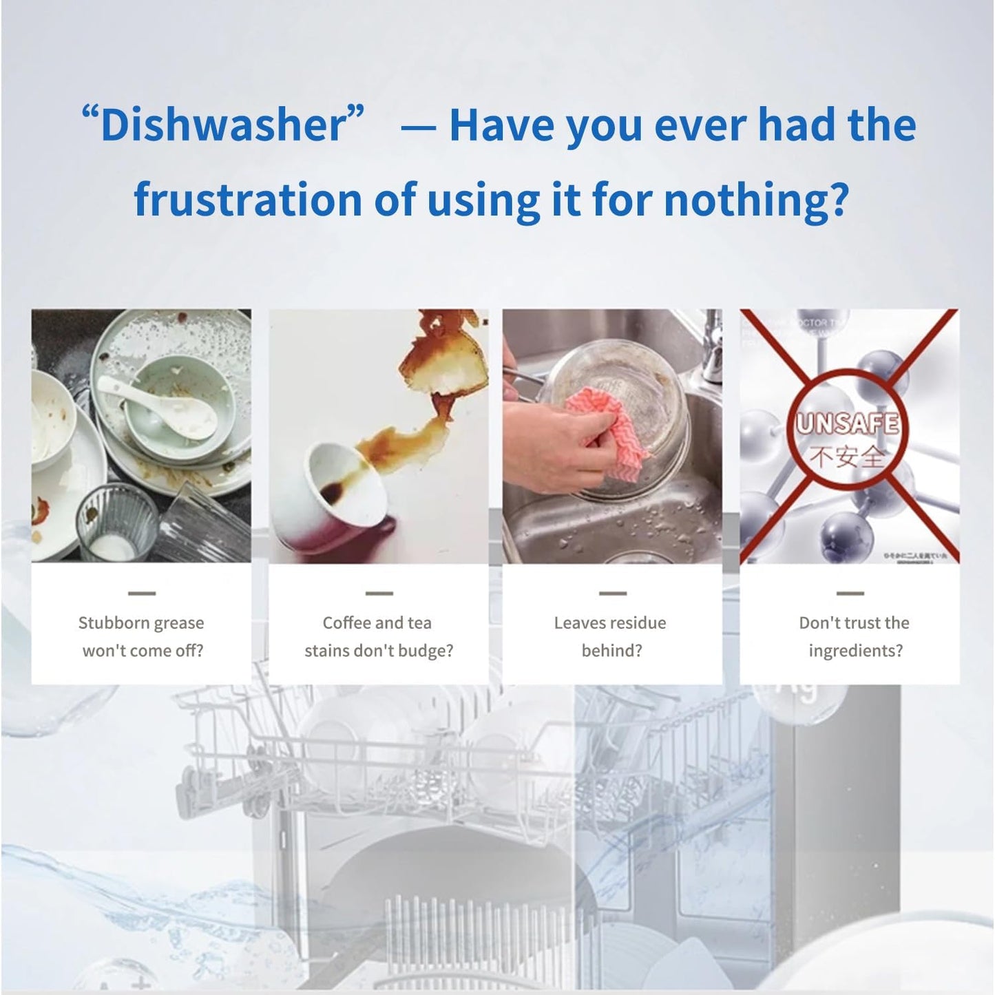 Dishwasher Cleaner Tablets - 24 Tabs (2x12 Pack), 1-Year Supply Heavy Duty Deodorizer Tabs for Deep Cleaning, Descaler Pods Remove Limescale & Grease, Septic Safe for All Dishwasher Brands - Puralb