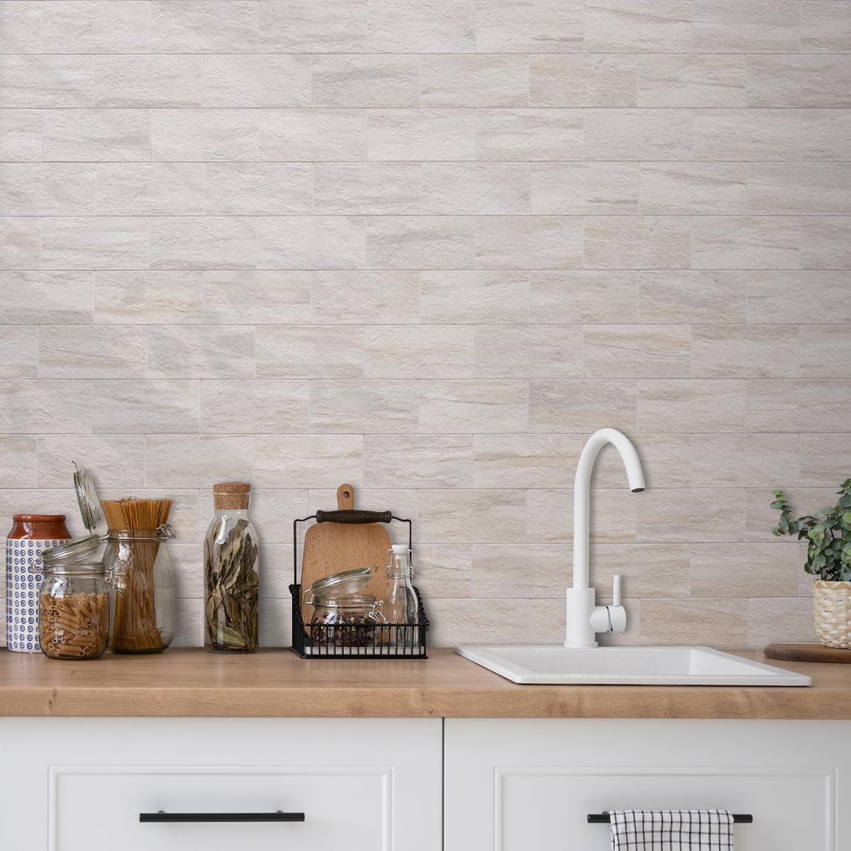 AULIGET 100 Piece Rust Slate Peel and Stick Backsplash Wall Tiles, 3" x 6" PVC Faux Stone Stick on Tiles for Backsplash Kitchen, Bathroom, Laundry Room, Camper, Fireplace