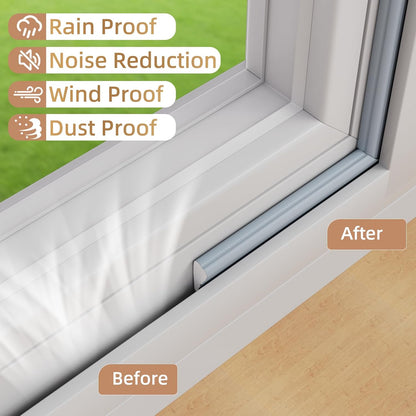118” Wedge-Shape Foam Window Weather Stripping Door Seal Strip,Soundproofing Frame Winter Insulation Tape for Exterior Front Door,Noise Cancelling Window Inserts,Door Gap Filler Light Blocker,White