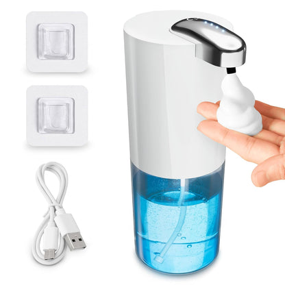 Automatic Soap Dispenser Touchless - 13.5 Oz Automatic Hand Soap Dispenser, 4-Level Adjustable Foaming, Rechargeable and Long-Lasting, Good for Kitchen, Bathroom, Hotels, Great as Home Essentials Gift