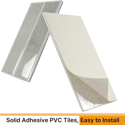 Peel and Stick Backsplash Tiles for Kitchen Bathroom - 10 Sheets 11.61" x 11.61" 3D Self Adhesive Wall Tiles Waterproof Hard PVC Ceramic Tile Easy DIY Installation Green