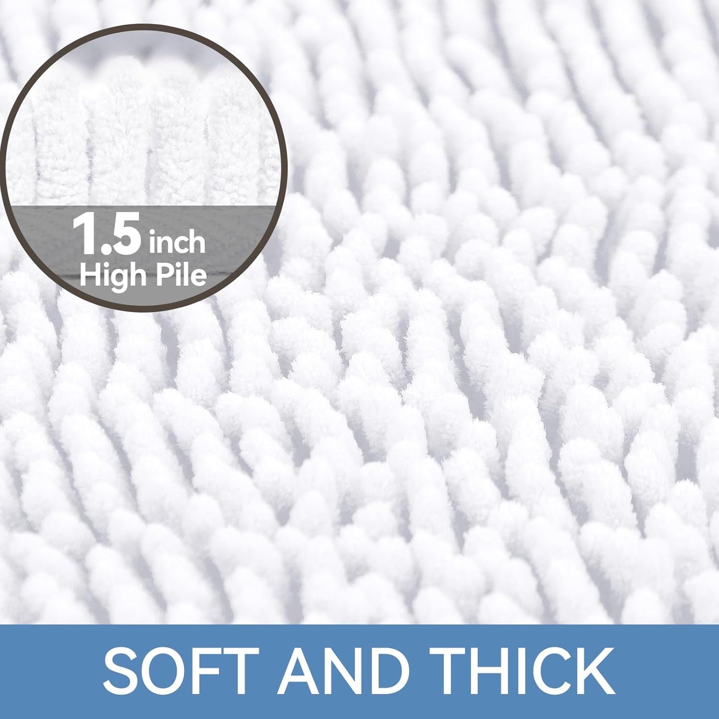 Bcoimo Bathroom Rugs 24x17, Bath Mats for Bathroom Non Slip with Rubber Backing,High Absorbent Microfiber Bath Rugs Quick Drying, Machine Washable, Durable Decor