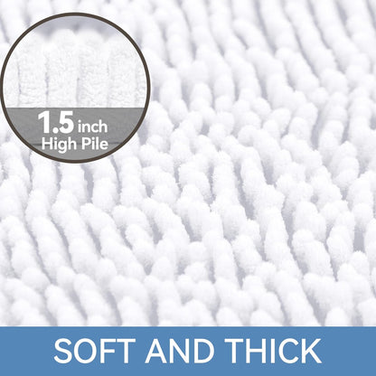 Bcoimo Bathroom Rugs 24x17, Bath Mats for Bathroom Non Slip with Rubber Backing,High Absorbent Microfiber Bath Rugs Quick Drying, Machine Washable, Durable Decor