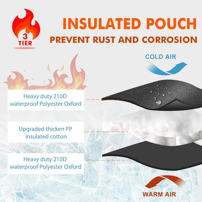 Outdoor Faucet Cover Socks for Winter Freeze Protection, Insulated Hose Spigot Covers for Outside Cold Weather Extra Large XL 2 PcsBLACK