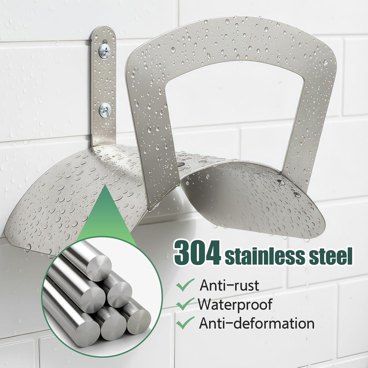 Primst Garden Hose Holder Wall Mount Hose Hanger Heavy Duty Metal Hose Bracket Water Hose Storage Organizer Durable Hose Holders (Stainless Steel)