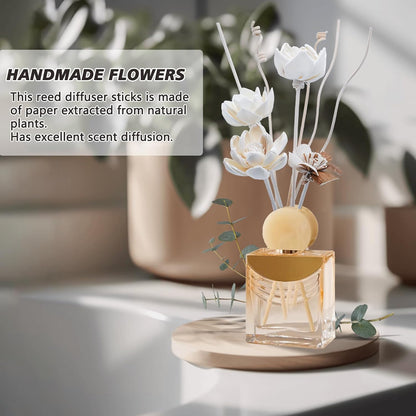Flowers Reed Diffuser Sticks Set, Scent Diffuser Stick, Fake Dried Flowers Fragrance Oil Reed Diffuser Sticks for Bathroom Shelf, Office, Home Kitchen Decor (Bottle Not Included)