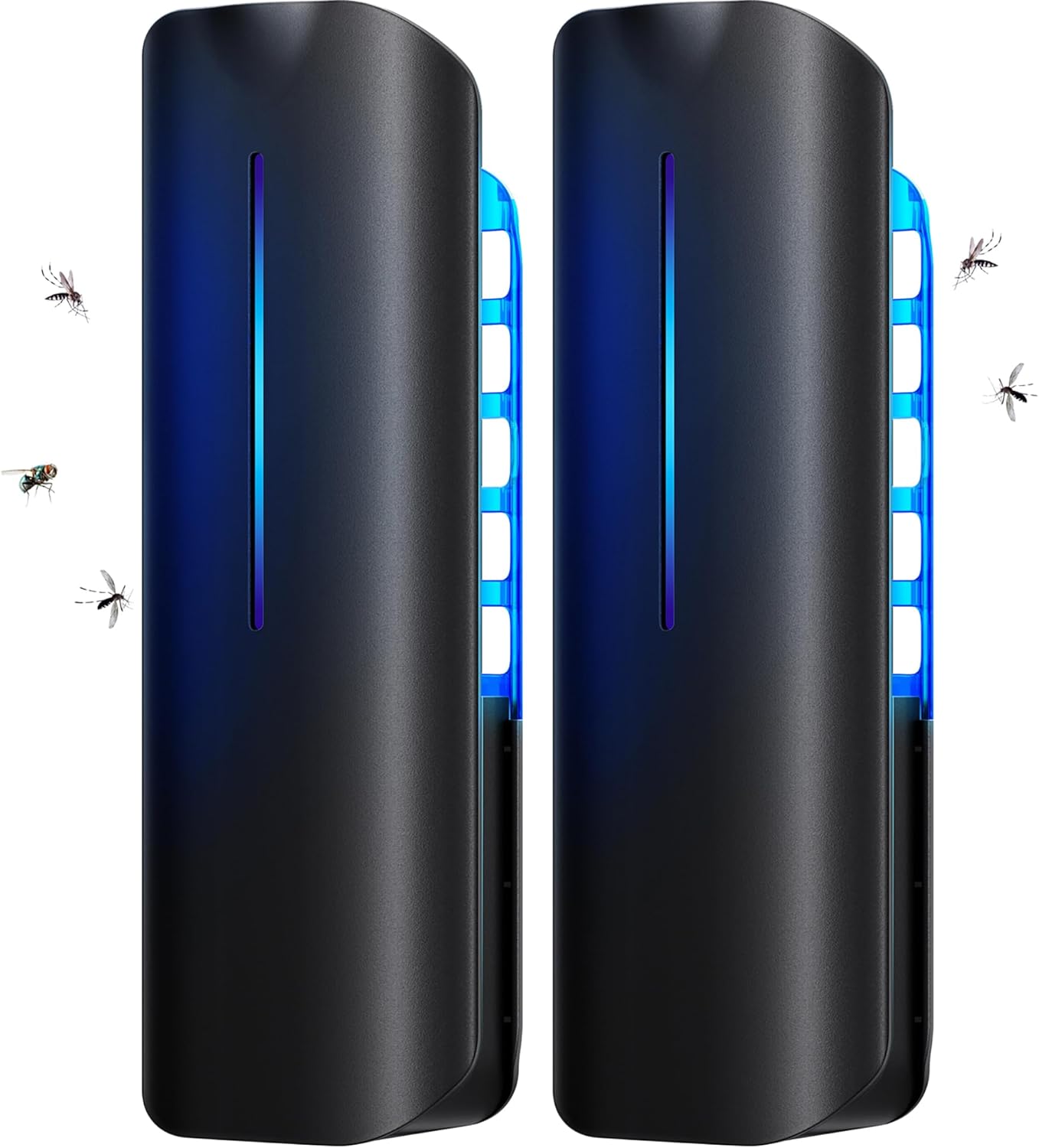 Flying Insect Trap Plug in Mosquito Bug Zapper Indoor Gnat Moth Catcher with 9W Night UV Light, 10 Sticky Glue Board Refills for Home Office