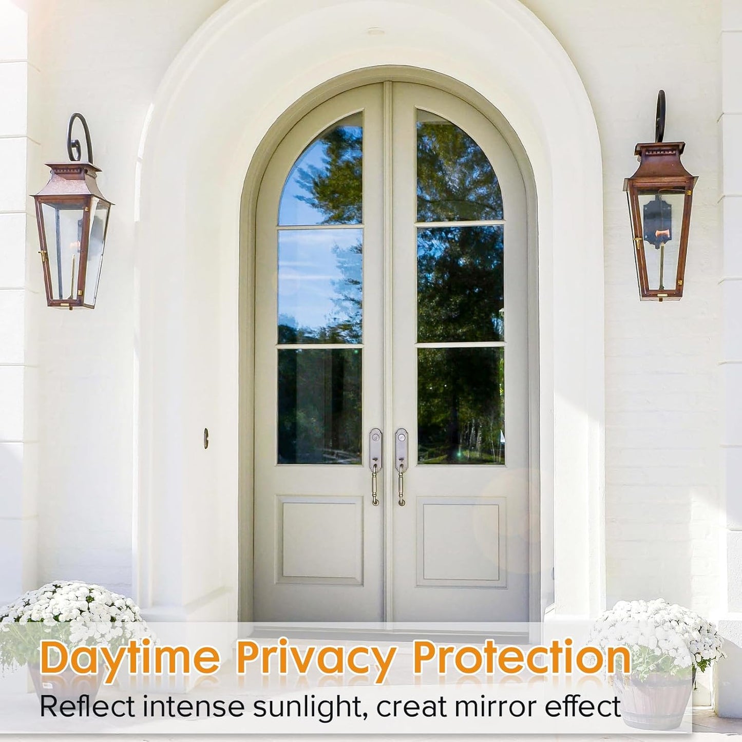 LUTE Reeded Glass Window Privacy Film, Frosted Glass Film, Removable 3D Decorative Decals Sun Blocking Anti UV Door Window Cover, No Glue Static Cling Vinyl for Bathroom Home Office, 17.5" x 78.7"