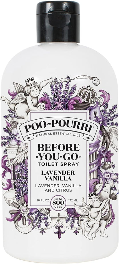 Poo-Pourri Before-You-Go Toilet Spray, Bamboo Rain, 2 Fl Oz, Up to 100 Uses, Bathroom Odor Deodorizer with Essential Oils for Home or Work, Travel Essentials, TSA Approved Size, Bamboo & Fresh Grass