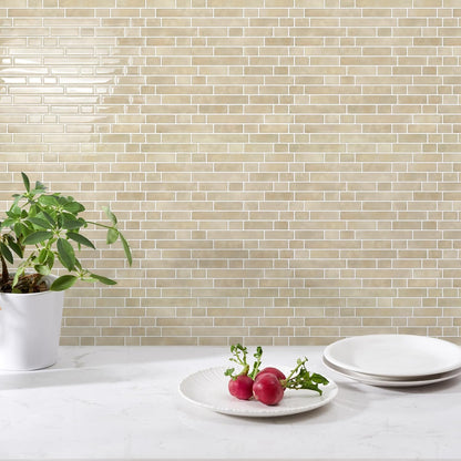 STICKGOO Peel and Stick Backsplash - 10 Sheets of 12”×12” - 3D Self Adhesive Peel and Stick Tile Backsplash for Kitchen & Bathroom