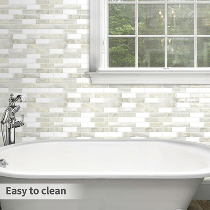 Peel and Stick Backsplash 3D Self Adhesive Wall Tile Brown 10 Sheet | Thick,Sticky,12"x12",Marble,for Kitchen,Bathroom