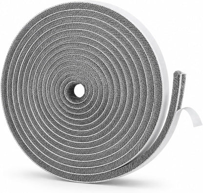 Self-Adhesive Door Draft Stopper & Weather Stripping Door Seal – Gray, 33 Ft x 0.35" Wide x 0.35" Thick Foam Seal Strip – Draft Blocker, Noise Reduction, Insulation