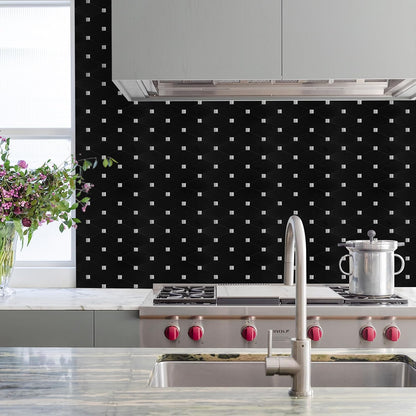 STICKGOO 10 Sheets Peel and Stick Backsplash, Polished Dolomite PVC Mixed Metal Gold Kitchen Backsplash, Stick on Backsplash Wall Tiles for Kitchen, Bathroom, RV