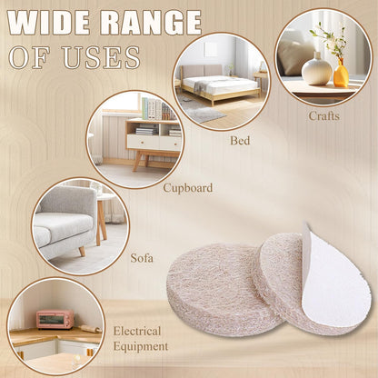 Yelanon Felt Furniture Pads for Hardwood Floors -36 Pcs 2" Premium Floor Protectors for Furniture, Felt Pads for Chair Legs, Black
