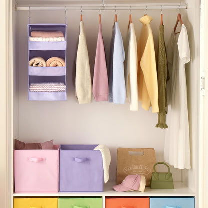 GRANNY SAYS 3-Shelf Hanging Closet Organizer and Storage, Collapsible Hanging Closet Shelves, Hanging Organizer for Closet & RV, Gray, 29 ½" H X 12" W X 12" D, 1-Pack