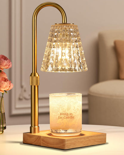 Hong-in Candle Warmer Lamp with Timer-Dimmable Adjustable Height Candle Lamp Warmer, Birthday Gifts for Women Mom Her, Housewarming Office Home Decor,Wax Warmer for Scented Wax Jar Candles