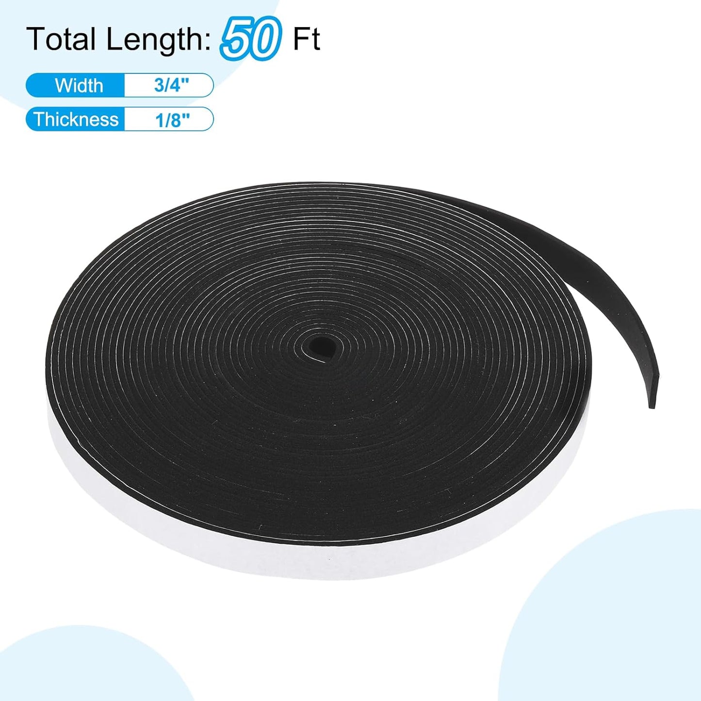 PATIKIL Weather Stripping Door Seal Strip, 3/8 Inch x 1/4 Inch x 32 Ft Self Adhesive Soundproof High Density Foam Tape Insulation for Door Window Air Conditioning, White - Colors B