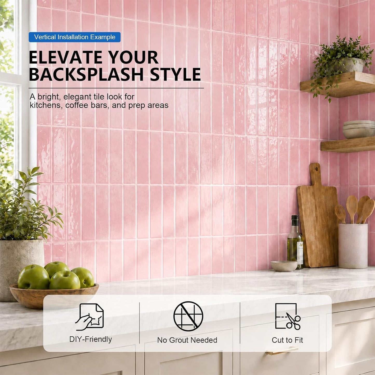 Peel and Stick Backsplash Tiles – Easy DIY Self-Adhesive Subway Wall Tiles, 10 Pack for Kitchen & Bathroom, 11.42'' x 9'' (White Grey)
