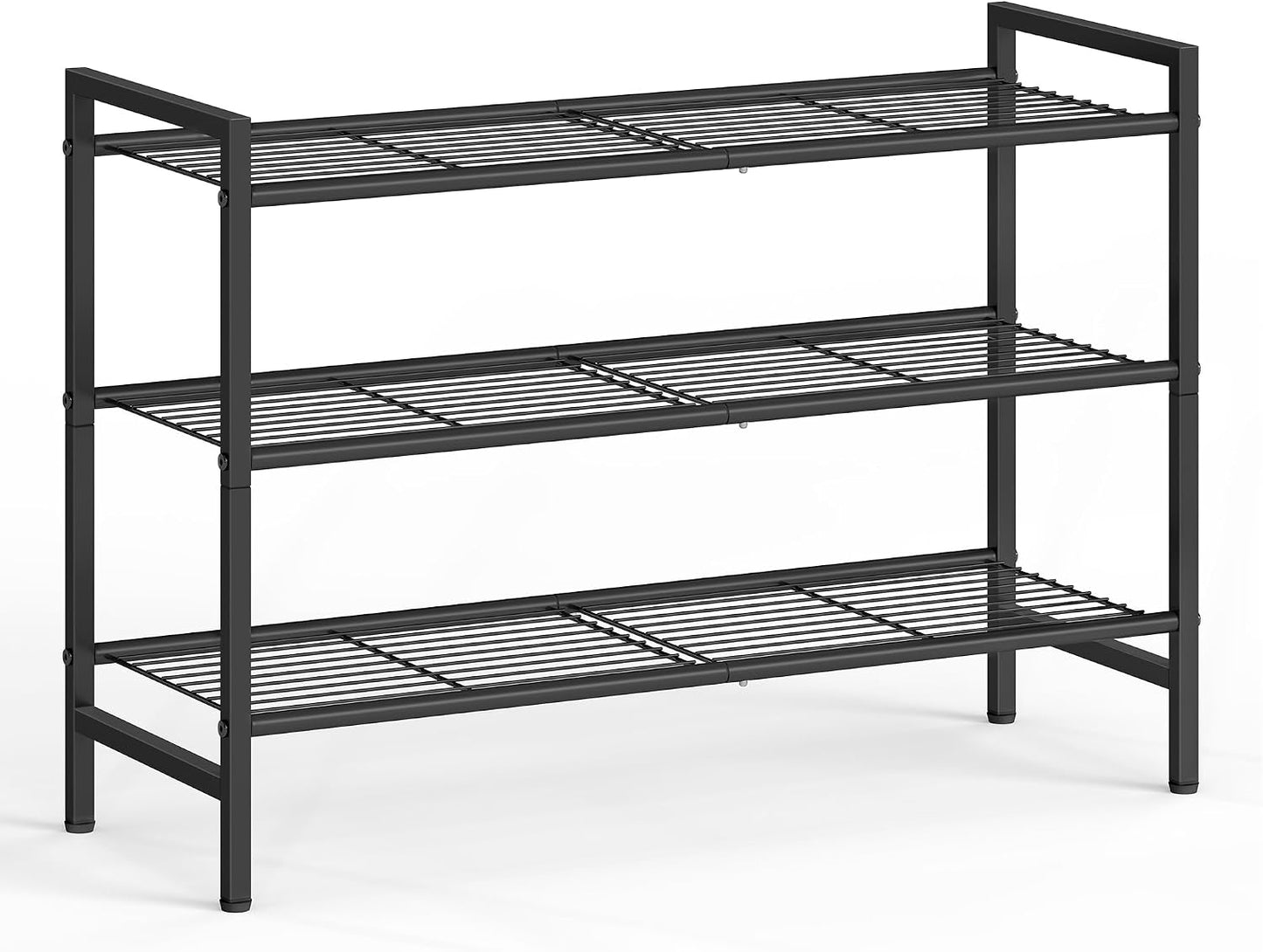 SONGMICS Metal Shoe Rack, Free Standing Shoe Organizer for Entryway Closet Garage Small Spaces, Heavy-Duty Slim Steel Storage Shelf, 8-Tier, Fits 16-24 Pairs, Bronze ULMR028A01