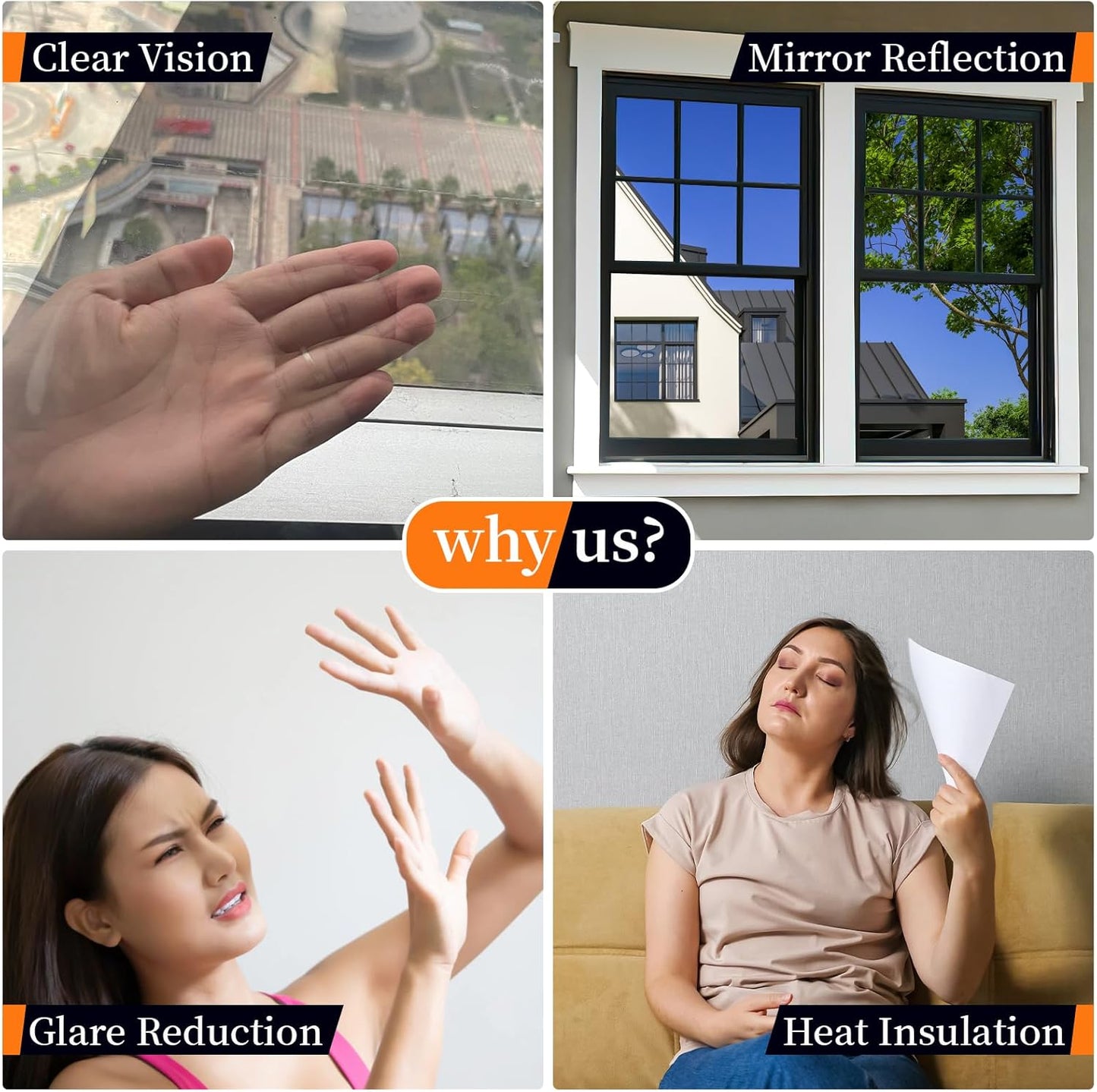 Niviy Window Privacy Film Static Cling Non-Adhesive Window Film Frosted Glass Bathroom Door Decoration Privacy Covering (17.7"x 78.7")