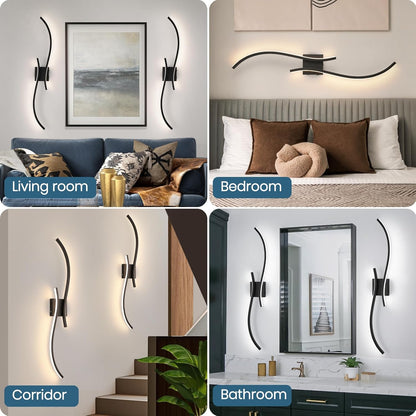 CANEOE Battery Operated Wall Sconce Set of 2, 18000mAh Gold Rechargeable Wall Lights with Remote Control,3000K-6000K Dimmable LED Wireless Wall Light for Living Room Bedroom Hallway,39.3 Inch (Gold)