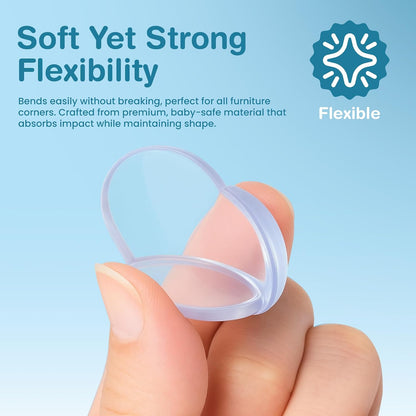 15 Pcs L-Shape Corner Protector for Baby Proofing – Clear 4cm x 4cm Edge Safety Bumpers for Furniture & Sharp Table Corners – Slim Profile Secure Adhesive Gel Pads Included