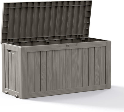 50Gal Outdoor Storage Box Anti-Theft Delivery Box Lockable Deck Box | Heavy-duty UV & weatherproof resin for secure parcel drop, patio cushion storage, garden tools & porch package organization