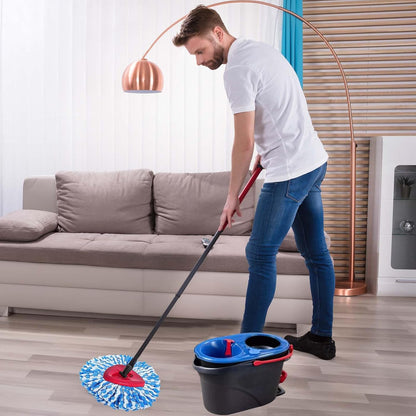 4 Pack Mop Replace Heads Compatible for OCeda, Spin Mop Refill Head Replacement for RinseClean 2-Tank System - Fluffy Microfiber, Machine Washable and Easy to Replace
