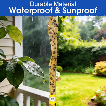 40 Pack Fly Strips Sticky Hanging Fly Trap Indoor Outdoor with Pins | Fly Paper Tape Fruit Fly Gnat Fungus Bug Catcher for Winged Insect & Mosquito for Orchard Farm Home Kitchen