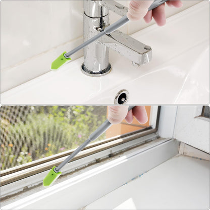 QWORK Caulking Tool Kit, Silicone Finishing Tools with 9 Interchangeable Pads for Tight Areas