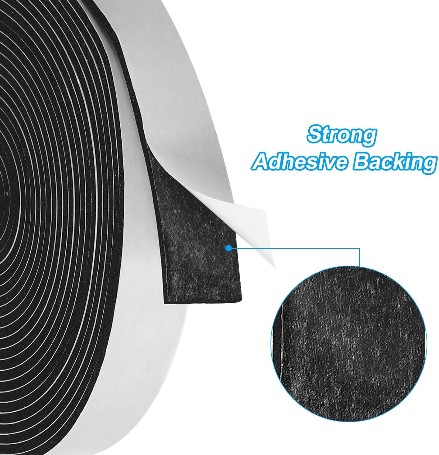 PATIKIL Weather Stripping Door Seal Strip, 3/8 Inch x 1/4 Inch x 32 Ft Self Adhesive Soundproof High Density Foam Tape Insulation for Door Window Air Conditioning, White - Colors A