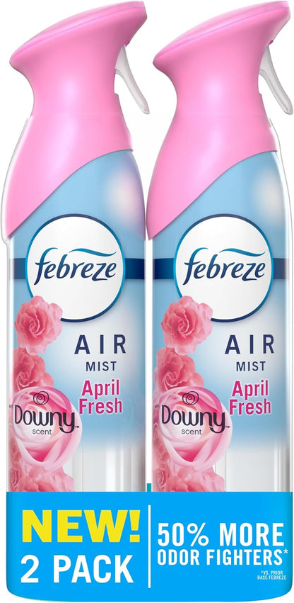 Febreze Air Mist, Air Freshener Spray, Odor Fighting Room Spray, Deodorizer for Home Bathroom Kitchen Office Apartment Dorm Room Classroom, Linen & Sky Scent, 8.1oz (Pack of 2)