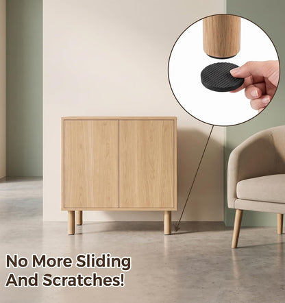 16 PCS Chair Felt Pads 2 Inch Round - Non Slip Furniture Feet Floor Protectors Anti Slip Self Adhesive - Chair Pads for Legs Non Skid Pad Keep Furniture in Place Protect Hardwood Floors