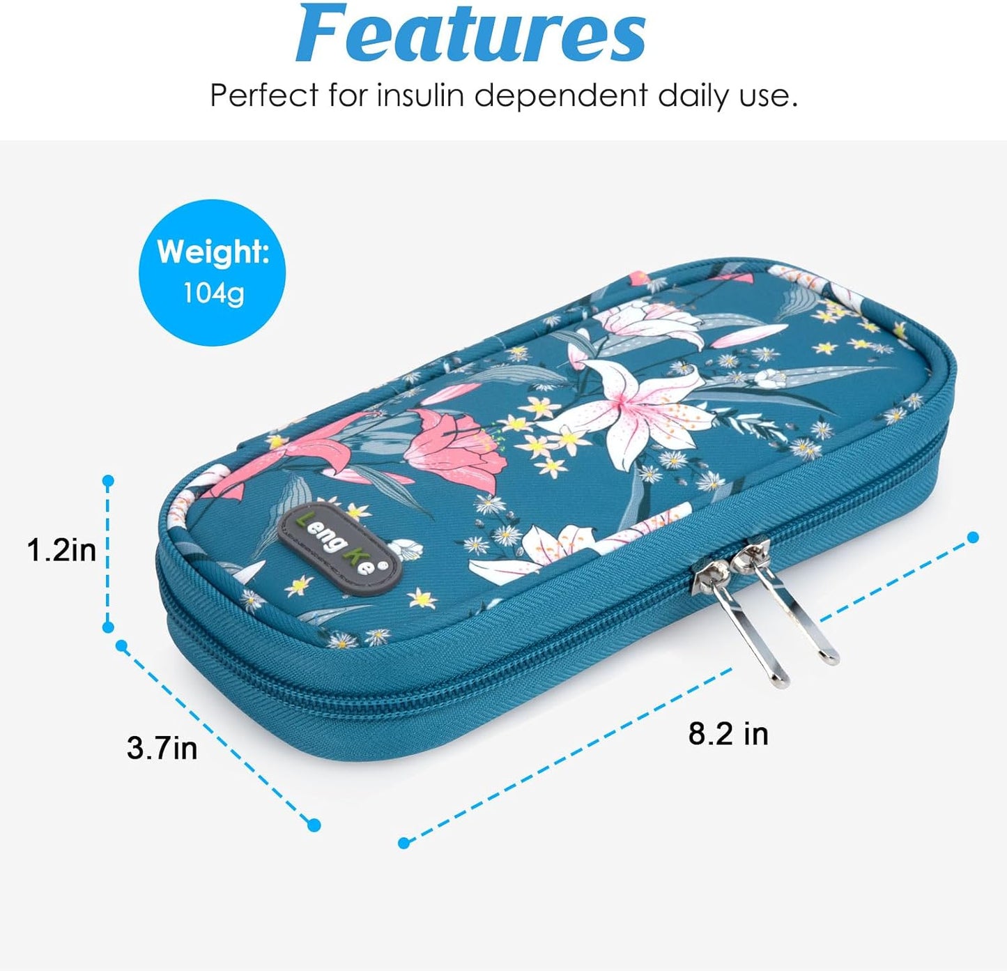 YOUSHARES Insulin Cooler Travel Case with Temperature Display - Refrigerated Medicine Cooling Bag with 2 TSA Approved Ice Pack, Medication Pen Diabetic Supplies Organizer for Trip and Daily