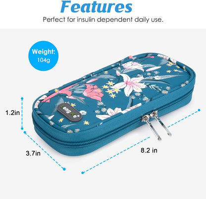 YOUSHARES Insulin Cooler Travel Case with Temperature Display - Refrigerated Medicine Cooling Bag with 2 TSA Approved Ice Pack, Medication Pen Diabetic Supplies Organizer for Trip and Daily