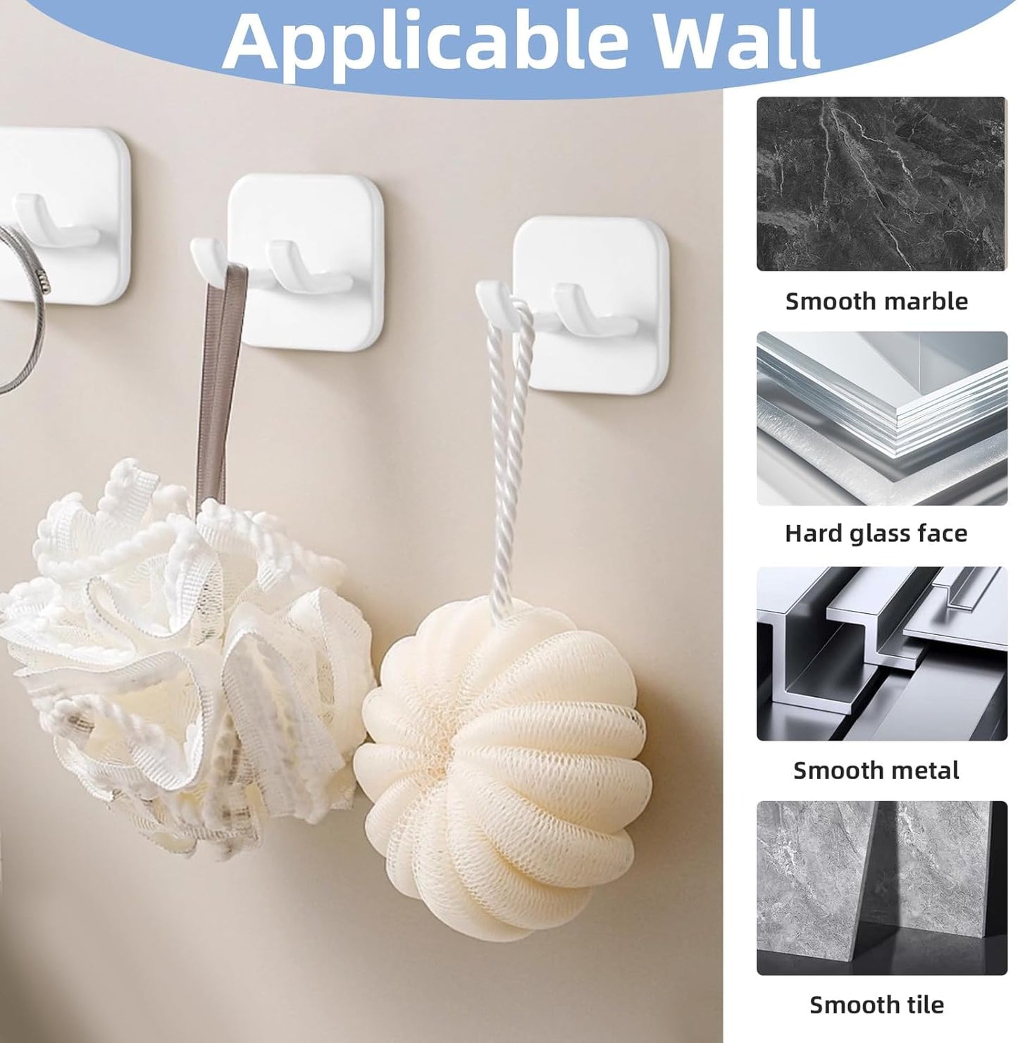 4 Pcs Gold Razor Loofah Holder for Shower Self Adhesive Waterproof Shaver Hooks Waterproof for wall Metal Heavy Duty Utility Storage Hanger Hooks Holder for Towels Accessories Kitchen Bathroom (Gold)