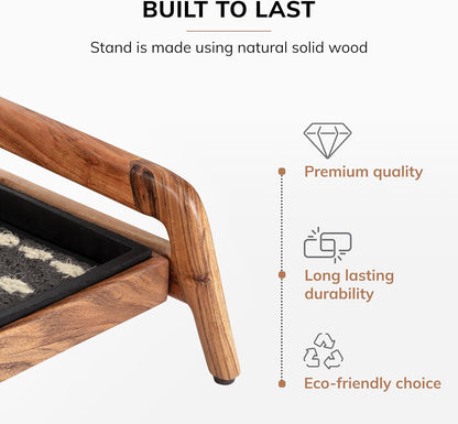 Anji Mountain Heavy Duty Waterproof Wooden Shoe Storage Mat Organizer/Boot Storage Tray Multi Use for Entryway with Coir, Tan Rectangle Embossed Insert, 1 Tier, Fits 2 Pair (26.5" Wide)