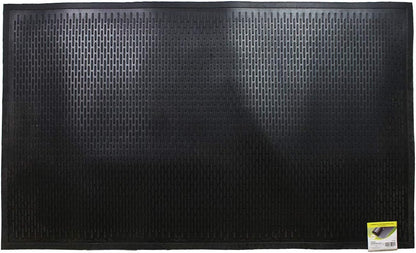 HAWK Heavy Duty Rubber Scraper Mat | Size 18" x 30" (45 x 75 cm) | 9mm Thickness | Anti Slip | Anti Fatigue | Great For Cleaning Boots & Shoes