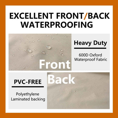 Patio Deck Box Cover, 63x30 Inch Fire Pit Covers with Straps and Handles, Waterproof Heavy Duty Outdoor Furniture Winter Cover for Keter, Suncast, Lifetime Container
