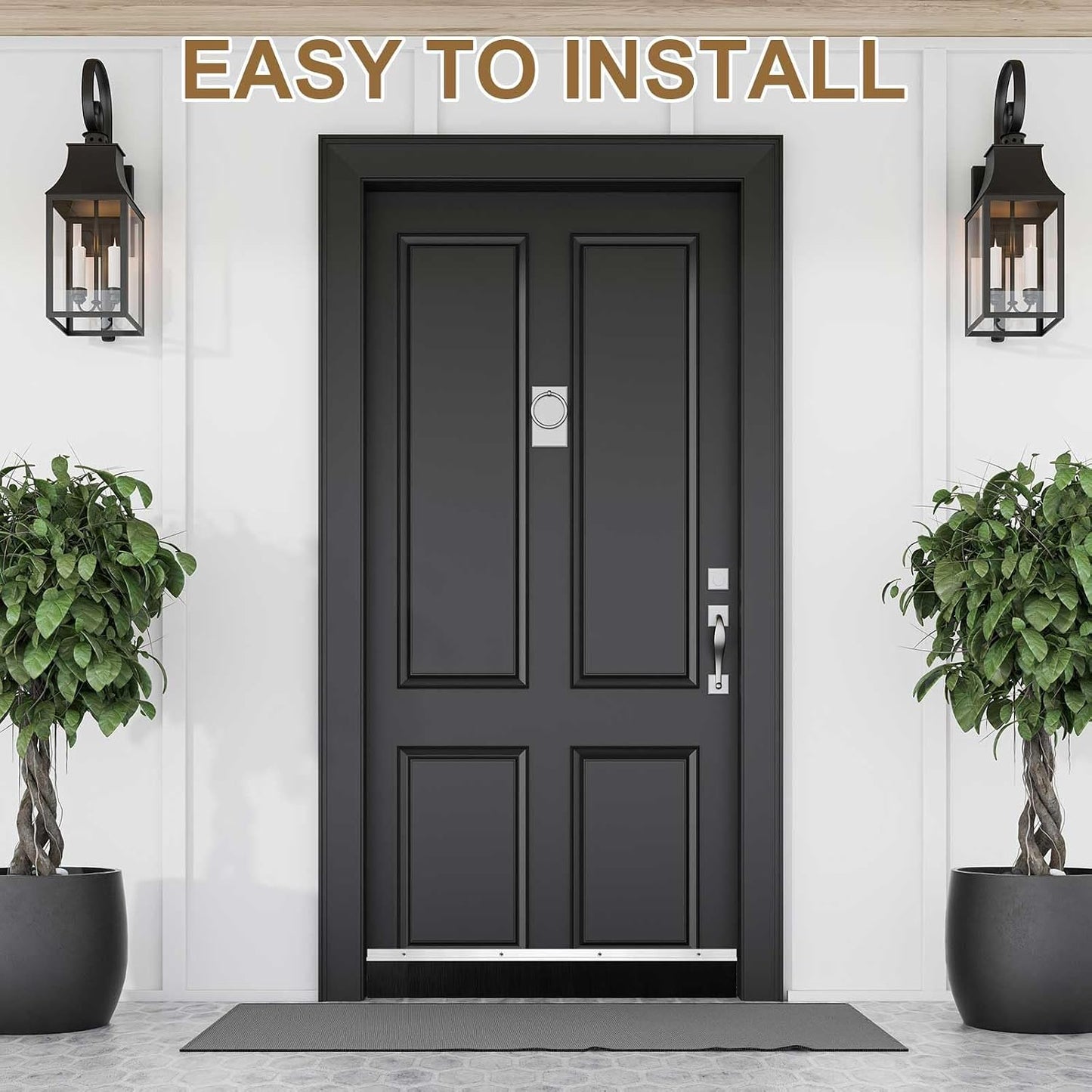 Frienda 2 Set Door Brush Bottom Sweep Brush Weather Stripping Aluminum Door Seal with Screws for Gaps up to 1 Inch, for Home, Commercial Gate, Fill Gaps Dust, Debris (1 x 36 Inch,Gray)