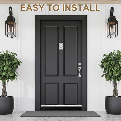 Frienda 2 Set Door Brush Bottom Sweep Brush Weather Stripping Aluminum Door Seal with Screws for Gaps up to 1 Inch, for Home, Commercial Gate, Fill Gaps Dust, Debris (1 x 36 Inch,Gray)